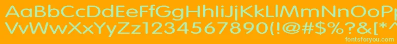 VagroundedLightEx Font – Green Fonts on Orange Background