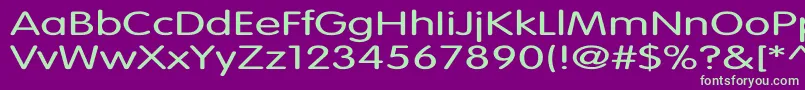 VagroundedLightEx Font – Green Fonts on Purple Background