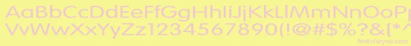 VagroundedLightEx Font – Pink Fonts on Yellow Background