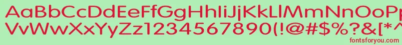 Шрифт VagroundedLightEx – красные шрифты на зелёном фоне