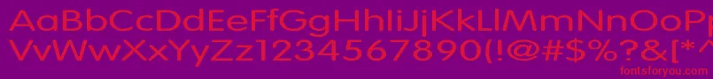 VagroundedLightEx Font – Red Fonts on Purple Background