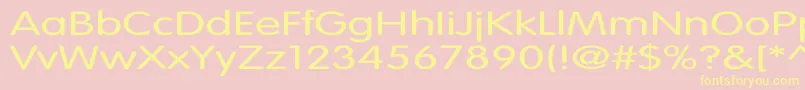 VagroundedLightEx Font – Yellow Fonts on Pink Background