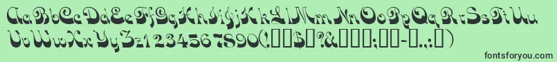 Vocoscriptssk Font – Black Fonts on Green Background