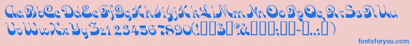 Vocoscriptssk Font – Blue Fonts on Pink Background