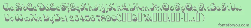 Vocoscriptssk Font – Gray Fonts on Green Background