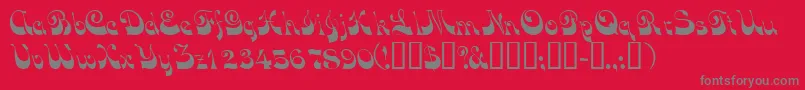 Vocoscriptssk Font – Gray Fonts on Red Background