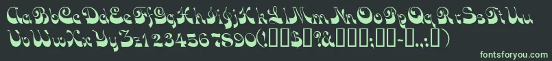 Vocoscriptssk Font – Green Fonts on Black Background