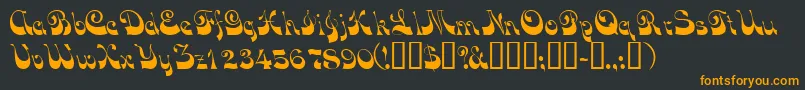 Vocoscriptssk Font – Orange Fonts on Black Background