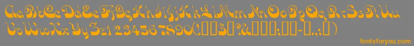 Vocoscriptssk Font – Orange Fonts on Gray Background