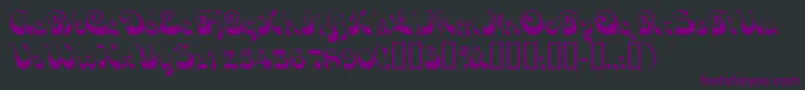 Шрифт Vocoscriptssk – фиолетовые шрифты на чёрном фоне
