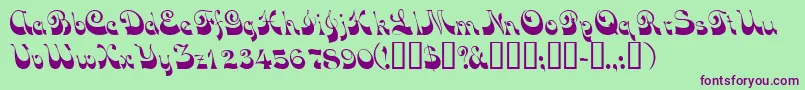 Vocoscriptssk Font – Purple Fonts on Green Background