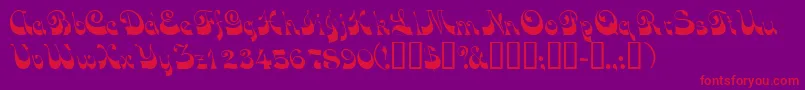 Vocoscriptssk-Schriftart – Rote Schriften auf violettem Hintergrund