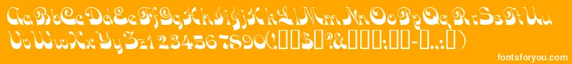 Vocoscriptssk Font – White Fonts on Orange Background