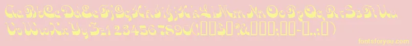 Vocoscriptssk Font – Yellow Fonts on Pink Background