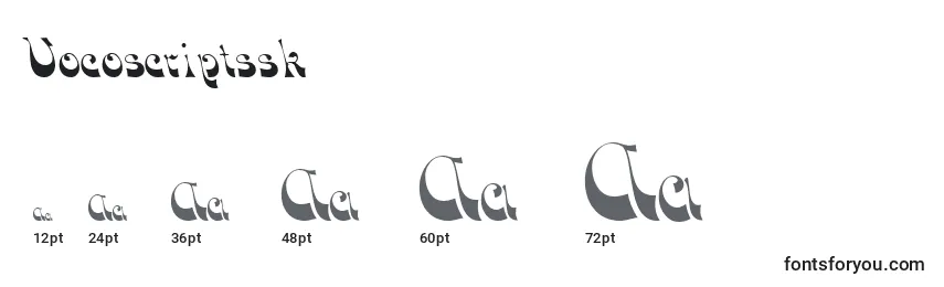 Vocoscriptssk Font Sizes