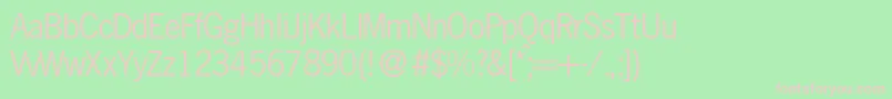 N691SansRegular Font – Pink Fonts on Green Background