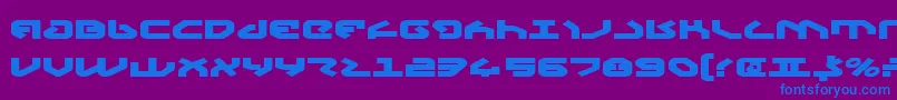 YahrenExpandedBold Font – Blue Fonts on Purple Background