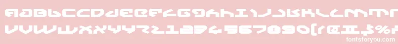 フォントYahrenExpandedBold – ピンクの背景に白い文字