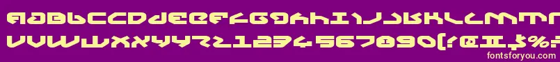 YahrenExpandedBold Font – Yellow Fonts on Purple Background