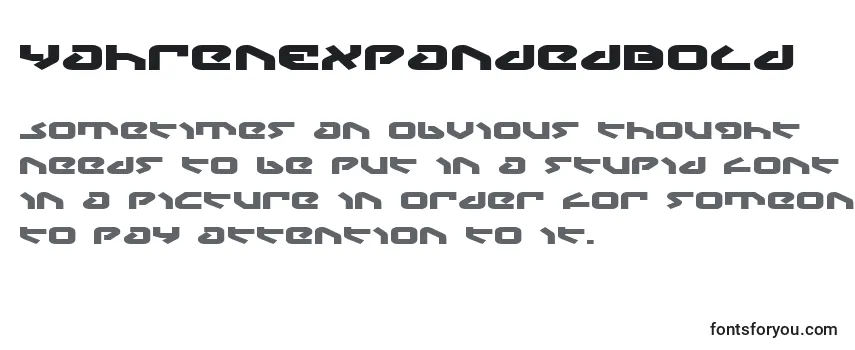 YahrenExpandedBold Font
