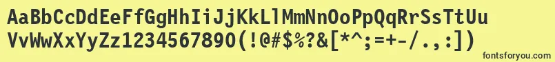 LetterGothic12PitchBoldBt Font – Black Fonts on Yellow Background