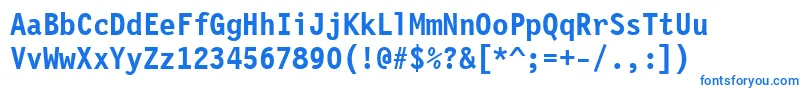 LetterGothic12PitchBoldBt Font – Blue Fonts on White Background
