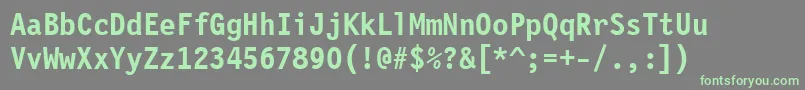 LetterGothic12PitchBoldBt Font – Green Fonts on Gray Background