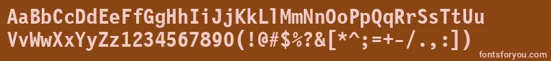 LetterGothic12PitchBoldBt Font – Pink Fonts on Brown Background