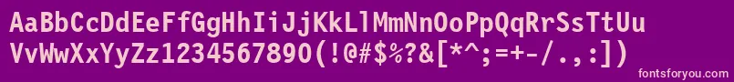 LetterGothic12PitchBoldBt Font – Pink Fonts on Purple Background