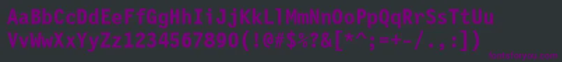 Шрифт LetterGothic12PitchBoldBt – фиолетовые шрифты на чёрном фоне