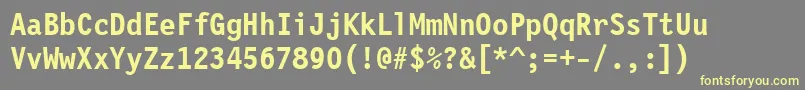 LetterGothic12PitchBoldBt Font – Yellow Fonts on Gray Background