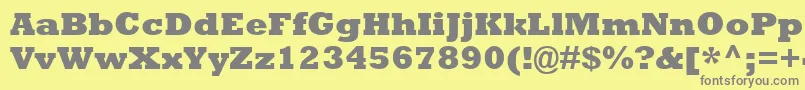 RockwellExtraBold Font – Gray Fonts on Yellow Background