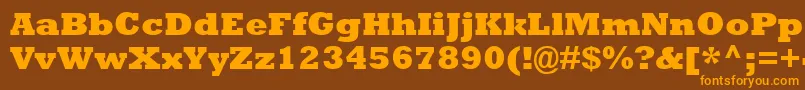 RockwellExtraBold Font – Orange Fonts on Brown Background