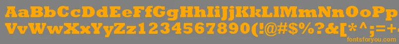 RockwellExtraBold Font – Orange Fonts on Gray Background