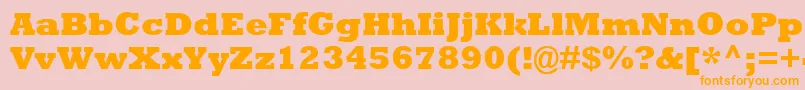 RockwellExtraBold Font – Orange Fonts on Pink Background