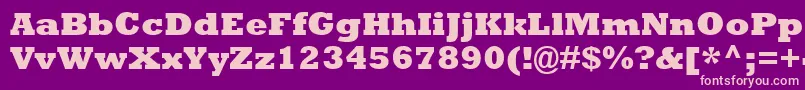 RockwellExtraBold Font – Pink Fonts on Purple Background