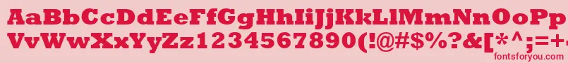 RockwellExtraBold Font – Red Fonts on Pink Background