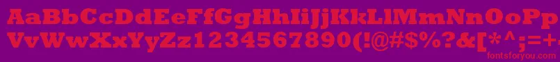 RockwellExtraBold Font – Red Fonts on Purple Background