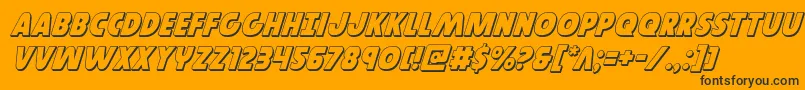 Governor3Dital Font – Black Fonts on Orange Background