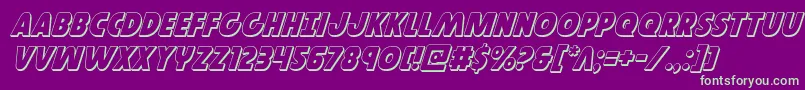 Fonte Governor3Dital – fontes verdes em um fundo violeta