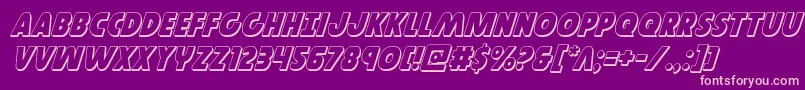 fuente Governor3Dital – Fuentes Rosadas Sobre Fondo Morado