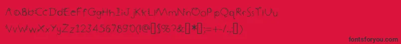 DecemberDeco Font – Black Fonts on Red Background