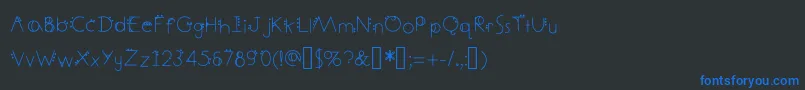 DecemberDeco Font – Blue Fonts on Black Background