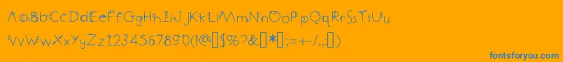 DecemberDeco Font – Blue Fonts on Orange Background