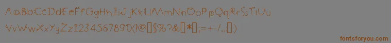 DecemberDeco Font – Brown Fonts on Gray Background