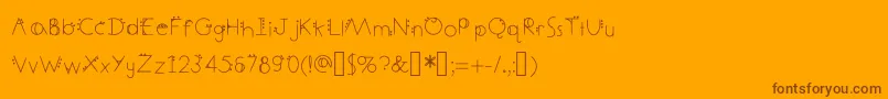 DecemberDeco Font – Brown Fonts on Orange Background