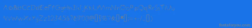 DecemberDeco Font – Gray Fonts on Blue Background