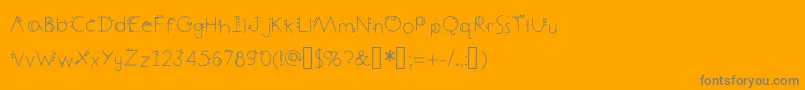 DecemberDeco Font – Gray Fonts on Orange Background