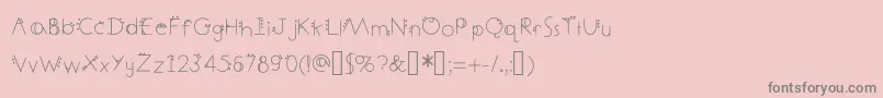 DecemberDeco Font – Gray Fonts on Pink Background