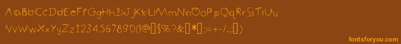 DecemberDeco Font – Orange Fonts on Brown Background